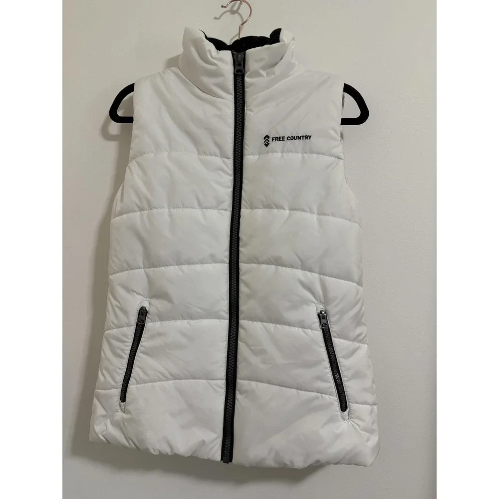 Free Country Women's White Puffer Vest - Small